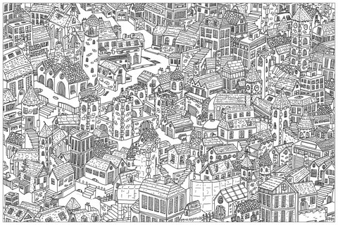 City Doodle Coloring Page